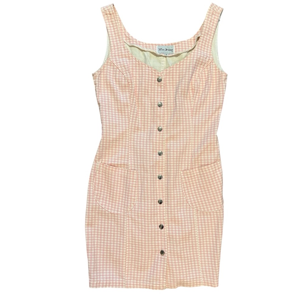 Paris Blues Peach Gingham Dress